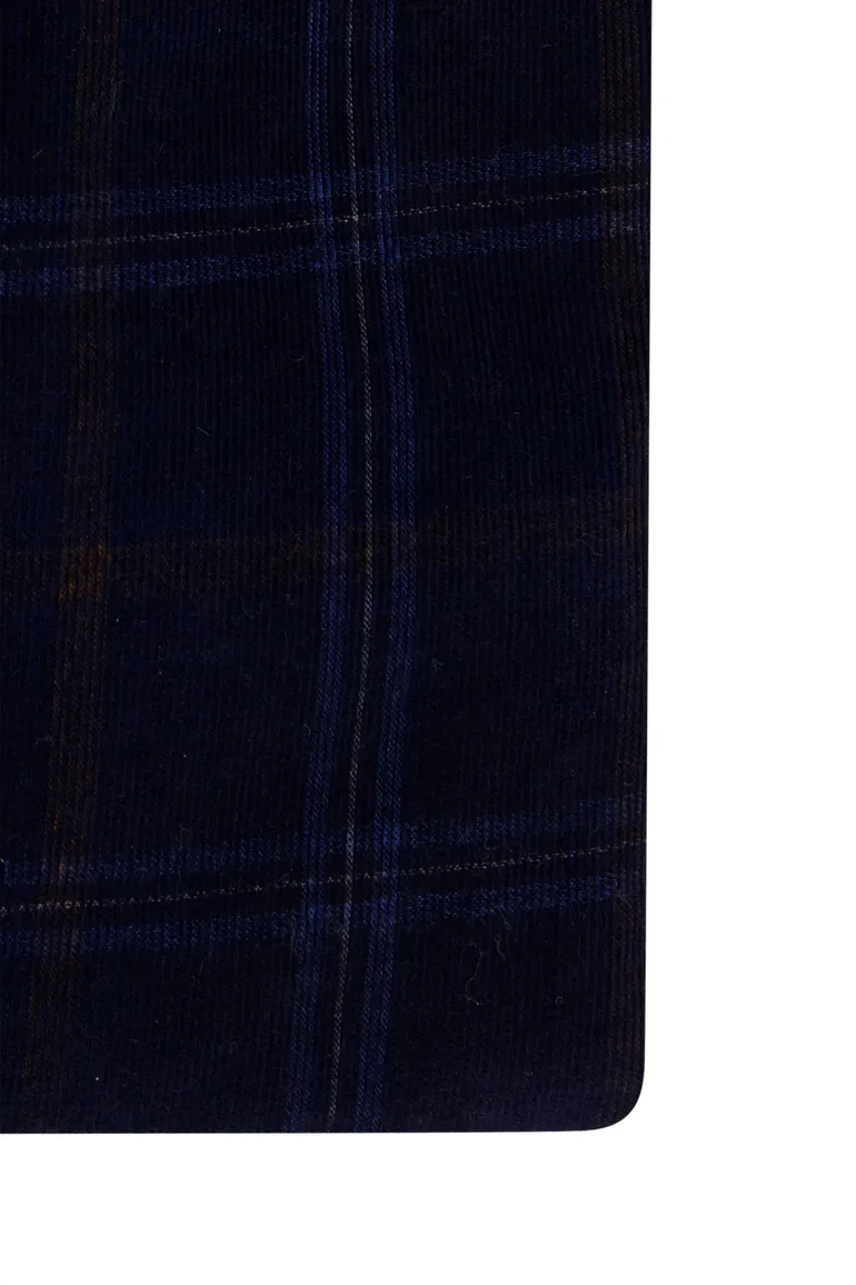State of Art overhemd wijde fit donkerblauw geruit