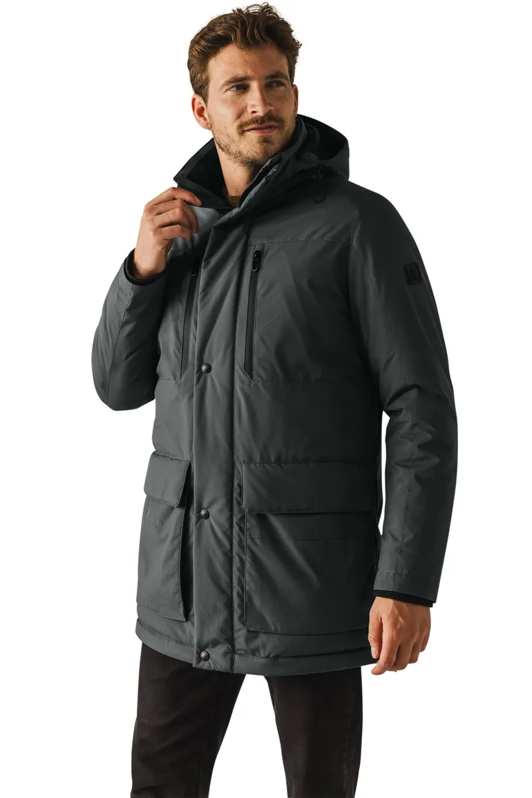 State of Art winterjas grijs wijde fit