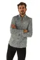 State of Art casual overhemd wijde fit blauw geprint