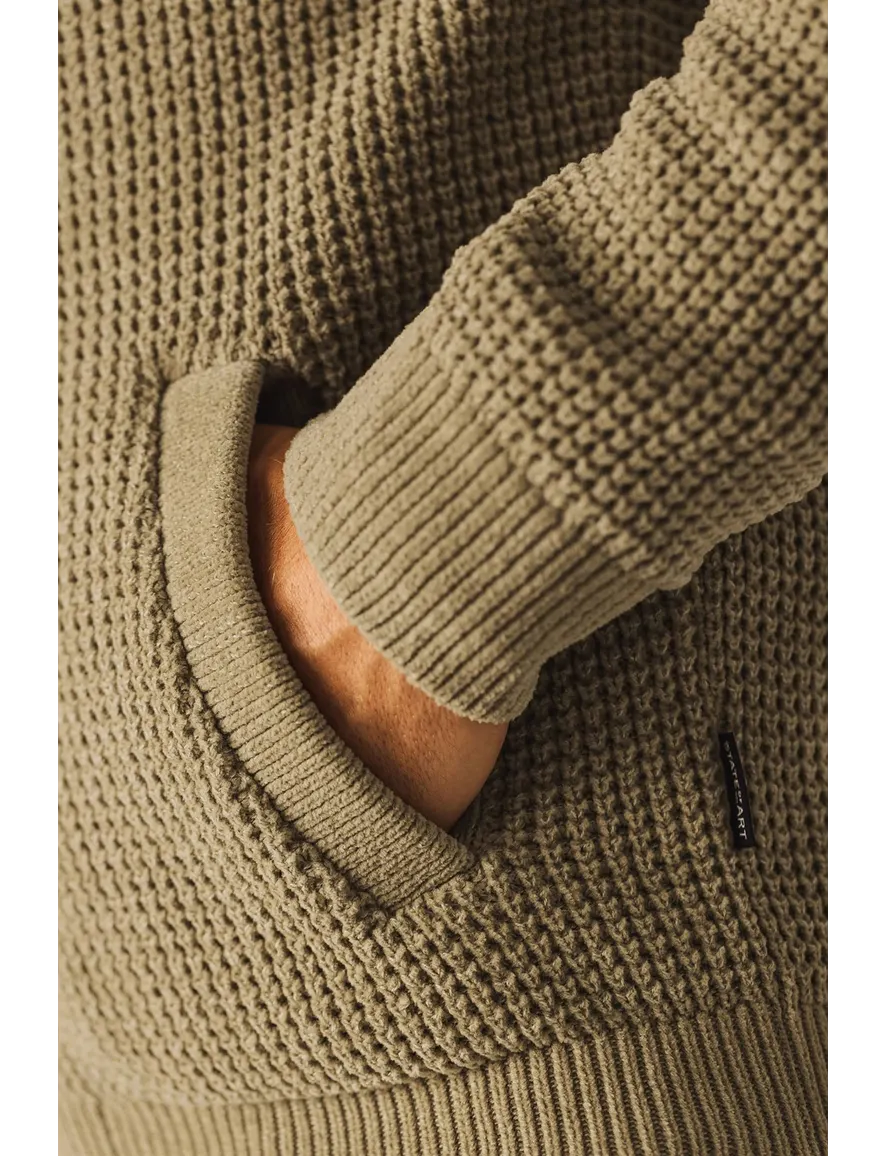 State of Art Vest gebreid beige 100% katoen