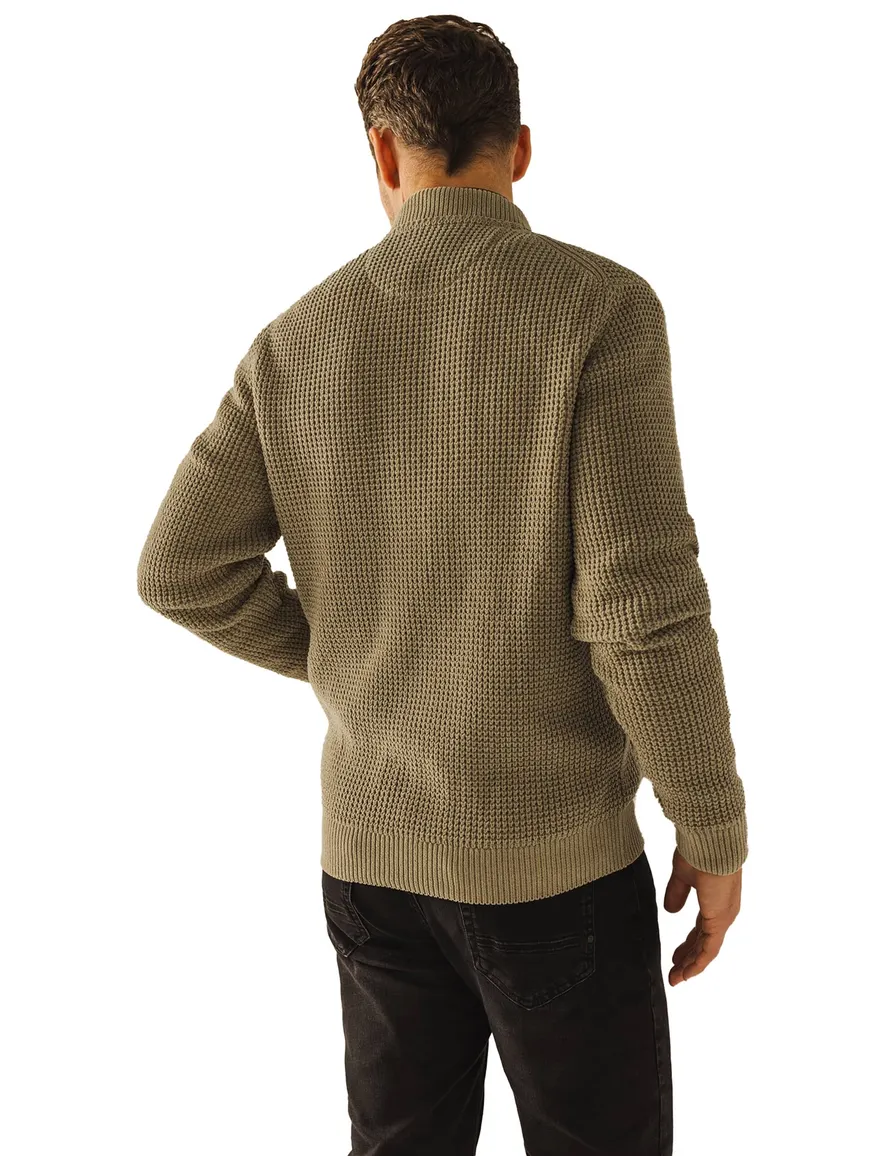 State of Art Vest gebreid beige 100% katoen