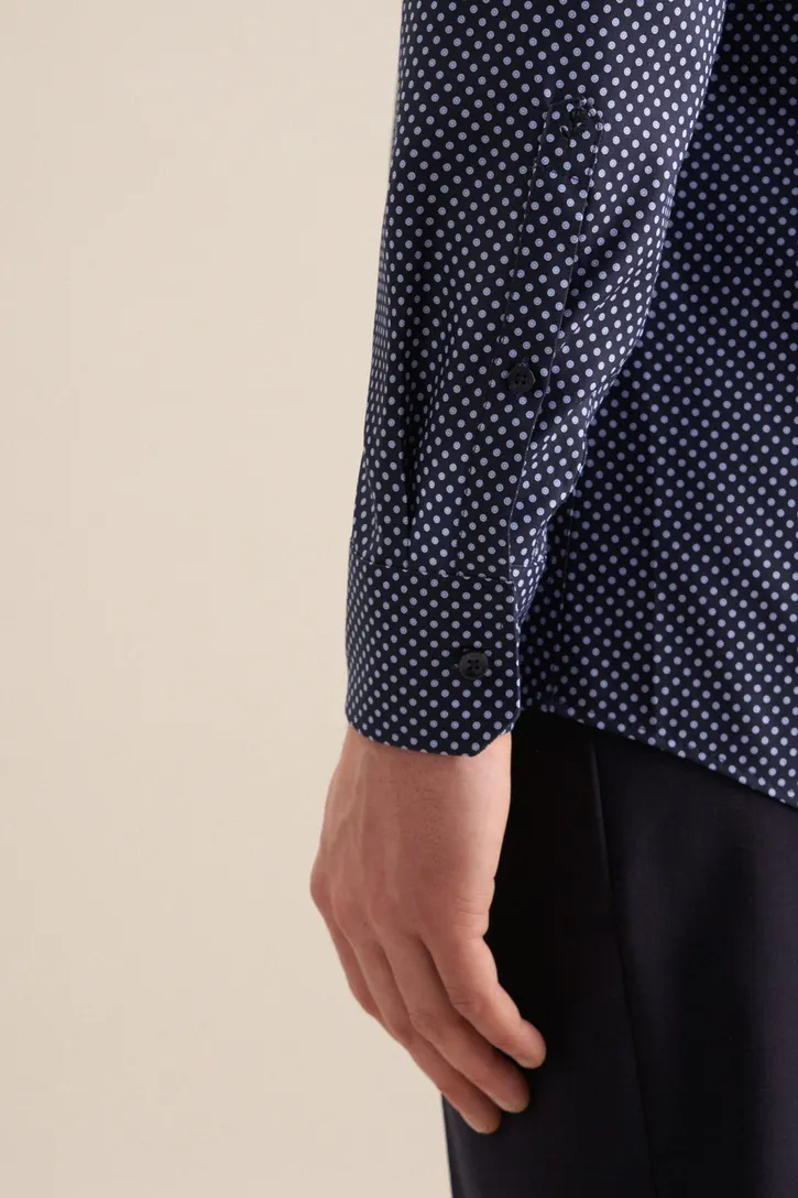 Overhemd Seidensticker Regular blauw print