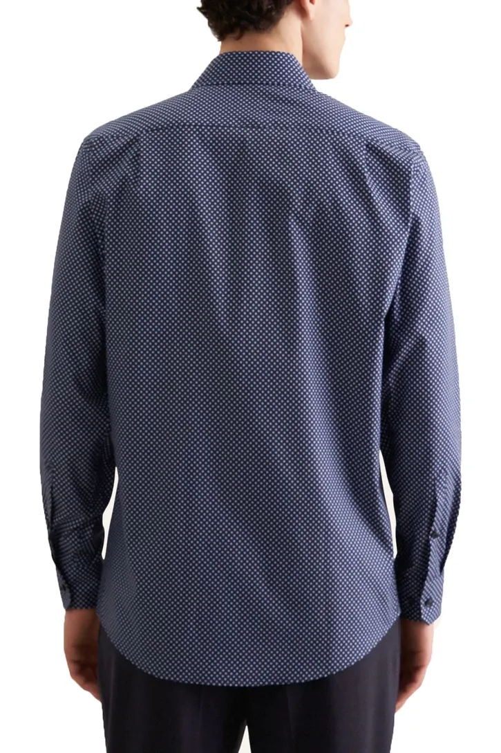 Overhemd Seidensticker Regular blauw print