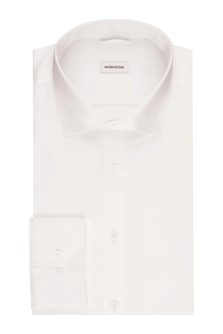 business overhemd Seidensticker slim fit wit