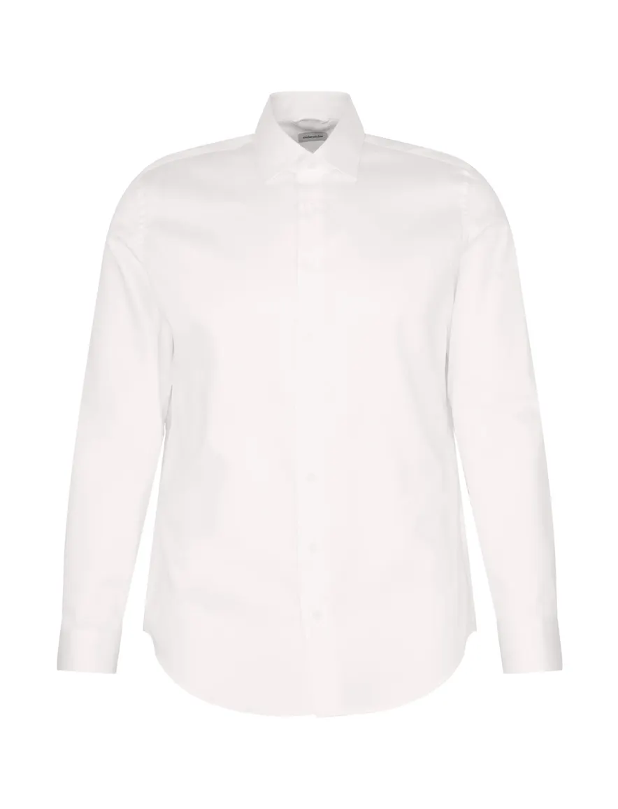 business overhemd wit Seidensticker slim fit
