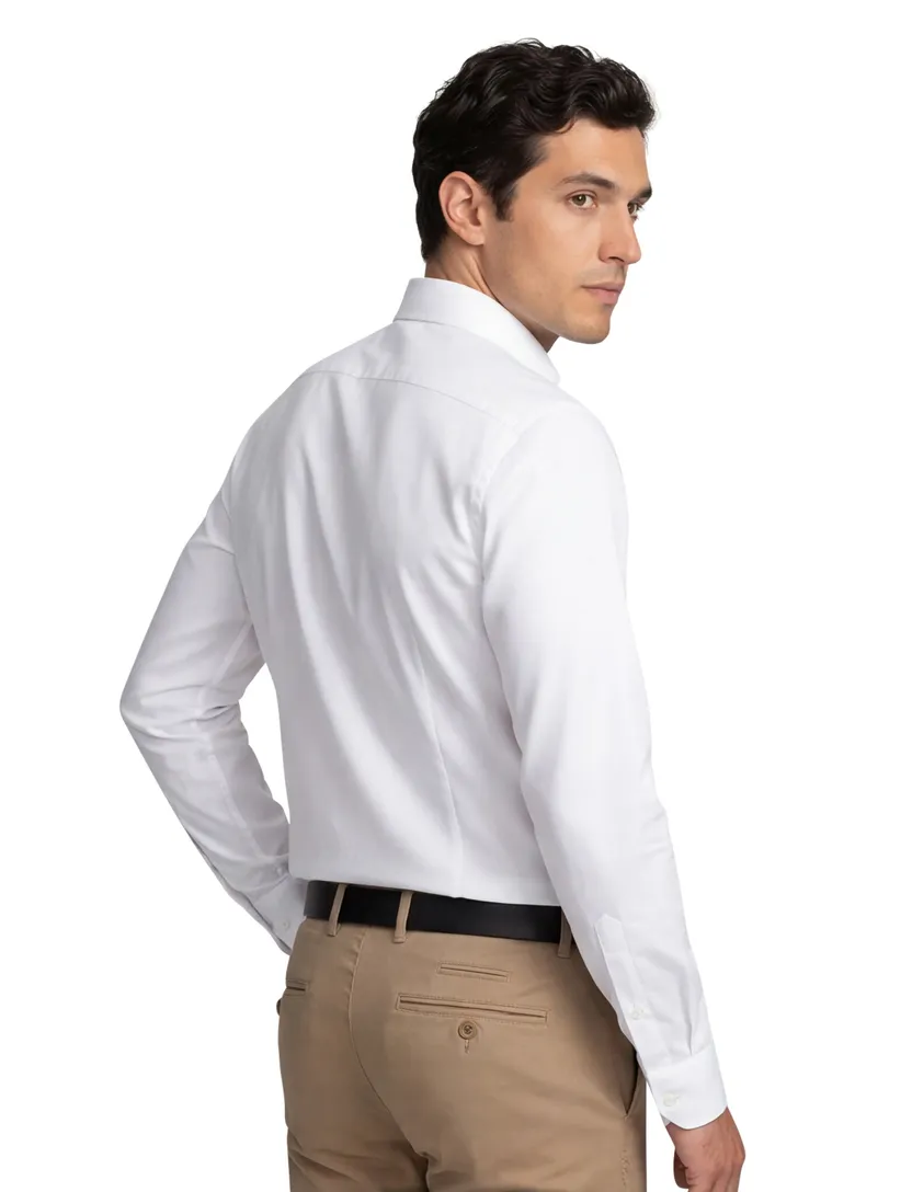 business overhemd Seidensticker slim fit wit