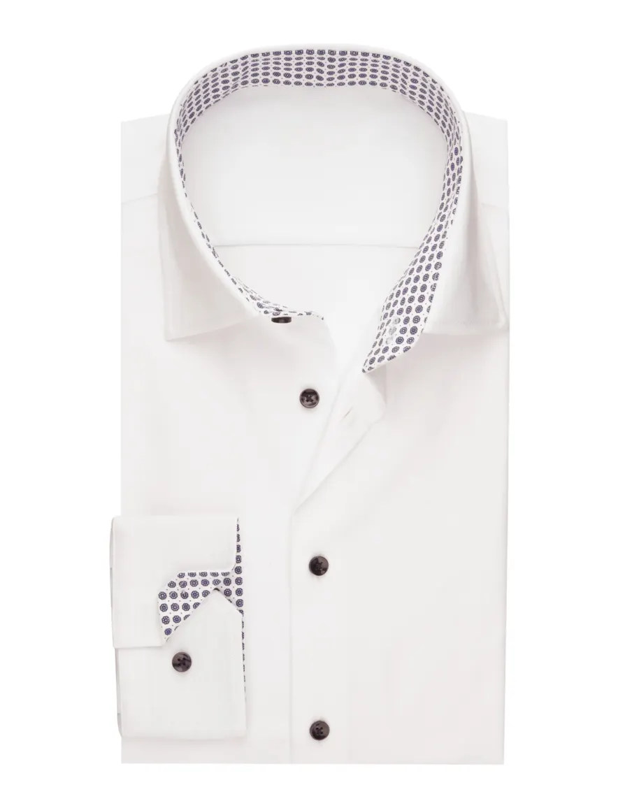 Seidensticker Slim Fit overhemd wit katoen-stretch