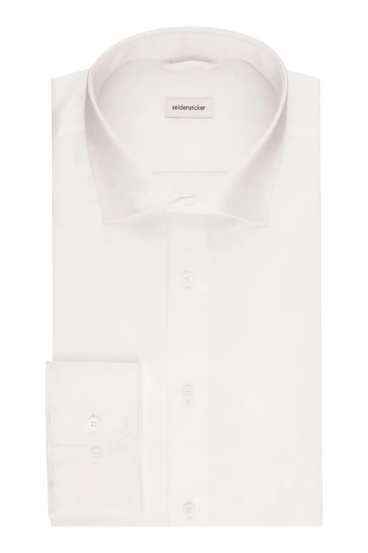 Overhemd Seidensticker Slim Fit wit effen 100% katoen