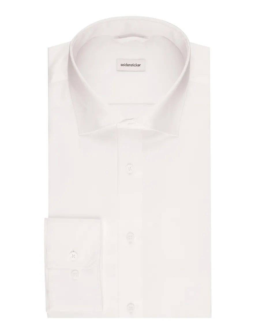 Seidensticker Slim Fit overhemd wit katoen-stretch