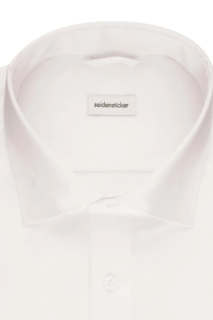 Overhemd Seidensticker Slim Fit wit effen 100% katoen