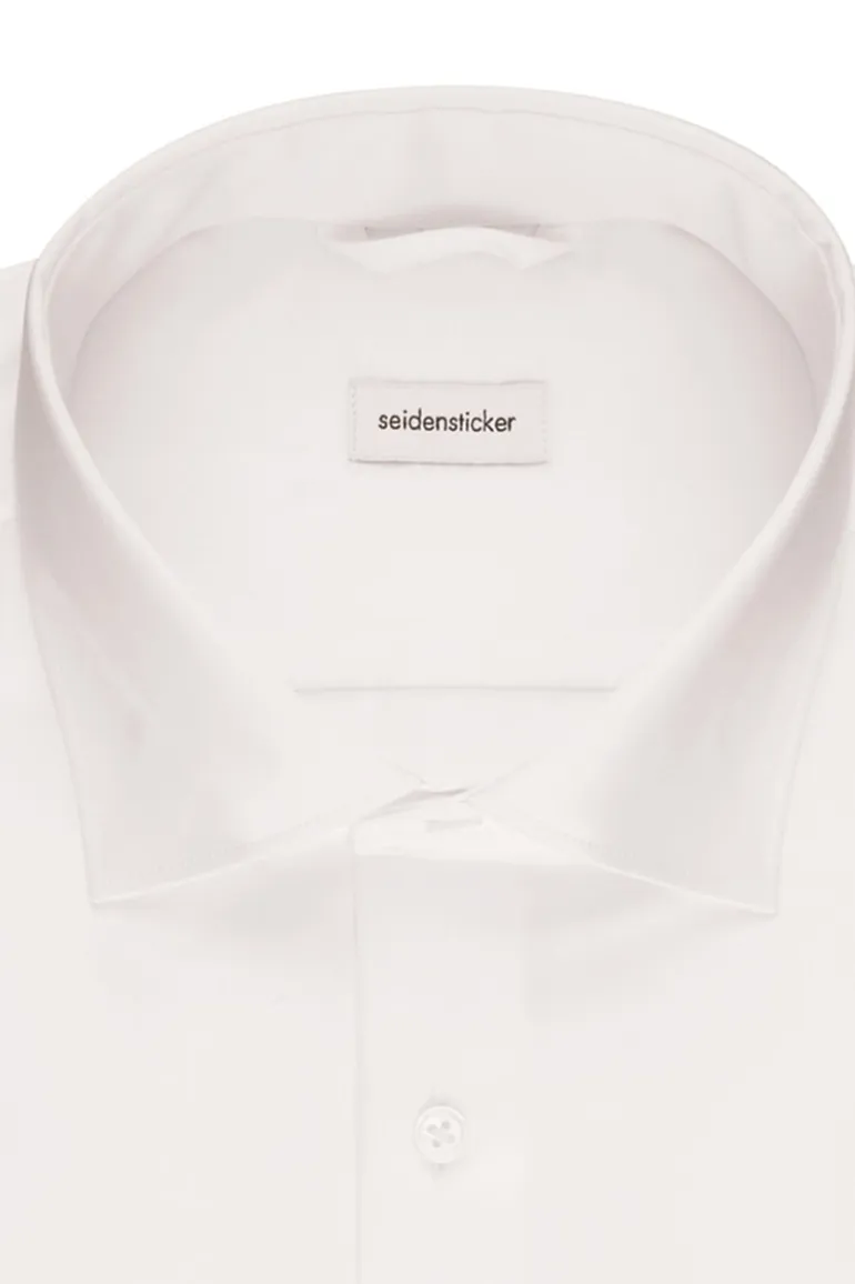 Seidensticker Slim Fit overhemd wit katoen-stretch