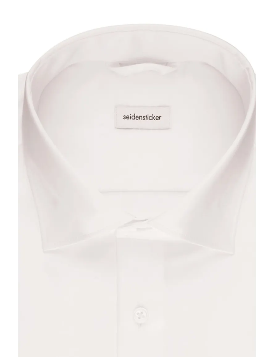 Seidensticker Slim Fit overhemd wit katoen-stretch