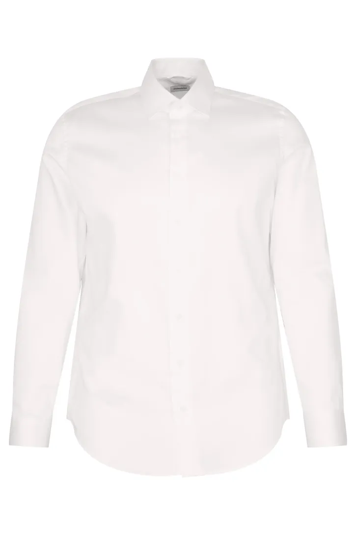 Overhemd Seidensticker Slim Fit wit effen 100% katoen