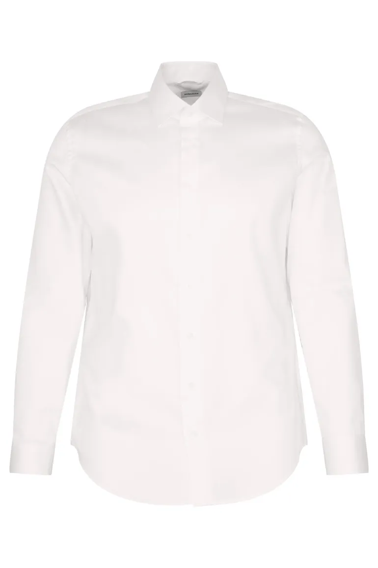 Seidensticker Slim Fit overhemd wit katoen-stretch