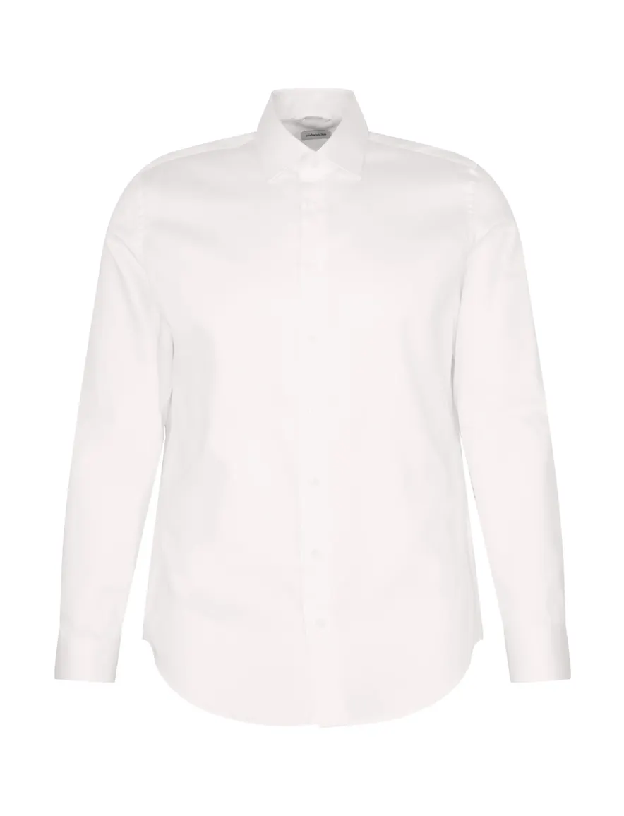 Seidensticker Slim Fit overhemd wit katoen-stretch