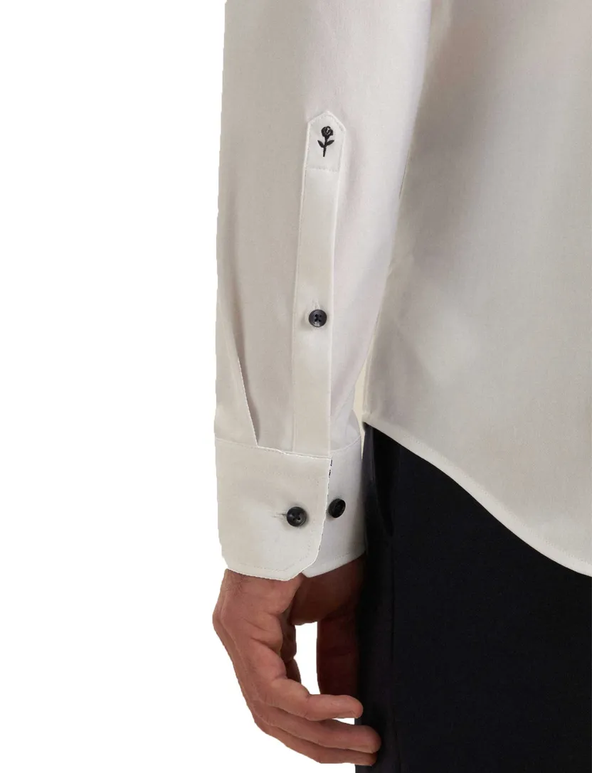Overhemd Seidensticker Slim Fit wit effen 100% katoen