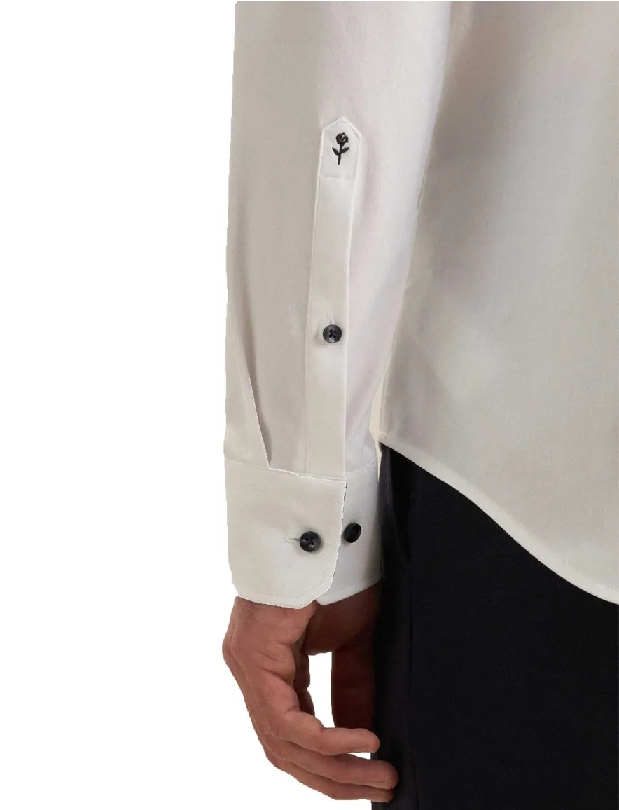 Seidensticker Slim Fit overhemd wit katoen-stretch
