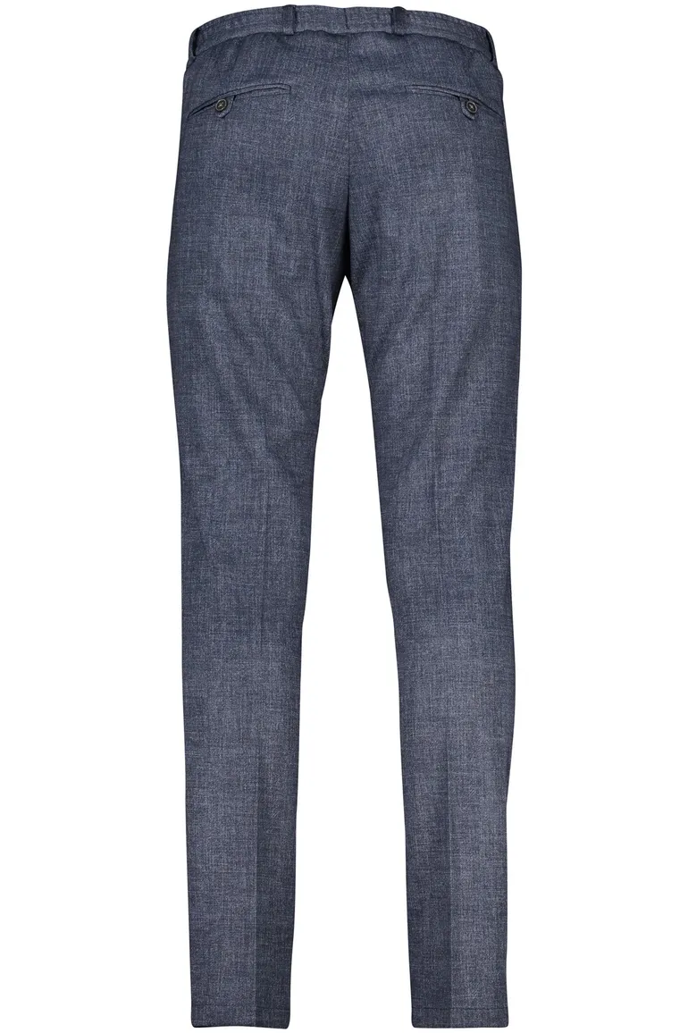 Zuitable chino mix & match blauw gemêleerd katoen