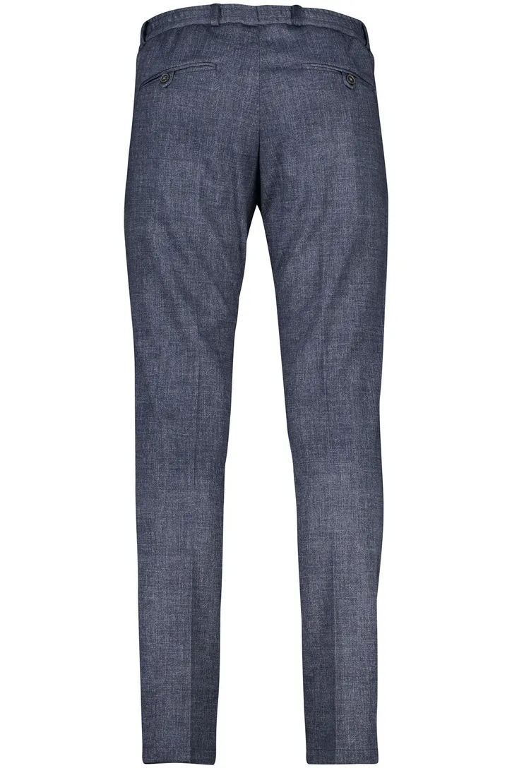 Zuitable chino Mix & Match blauw gemêleerd slim fit