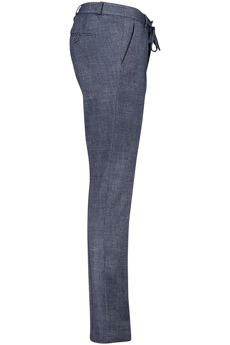 Zuitable chino mix & match blauw gemêleerd katoen