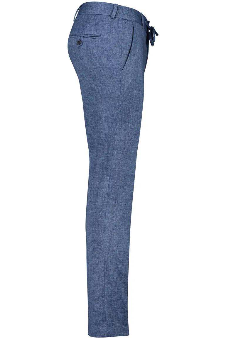 Zuitable chino mix en match blauw gemêleerd slim fit