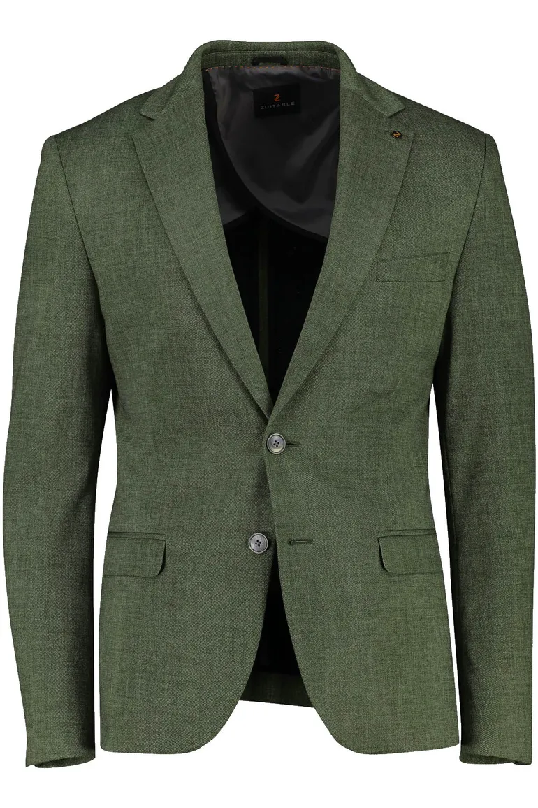 Zuitable colbert mix & match groen slim fit