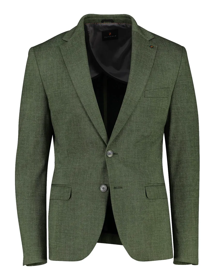 Zuitable colbert mix & match groen slim fit