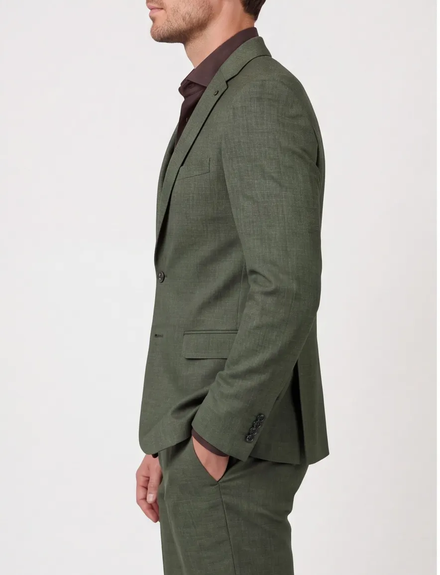 Zuitable colbert mix & match groen slim fit