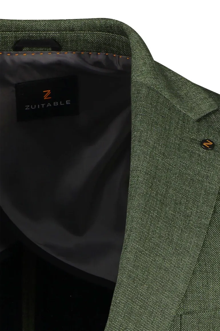 Zuitable colbert mix & match groen slim fit