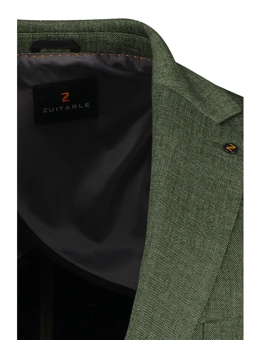 Zuitable colbert mix & match groen slim fit