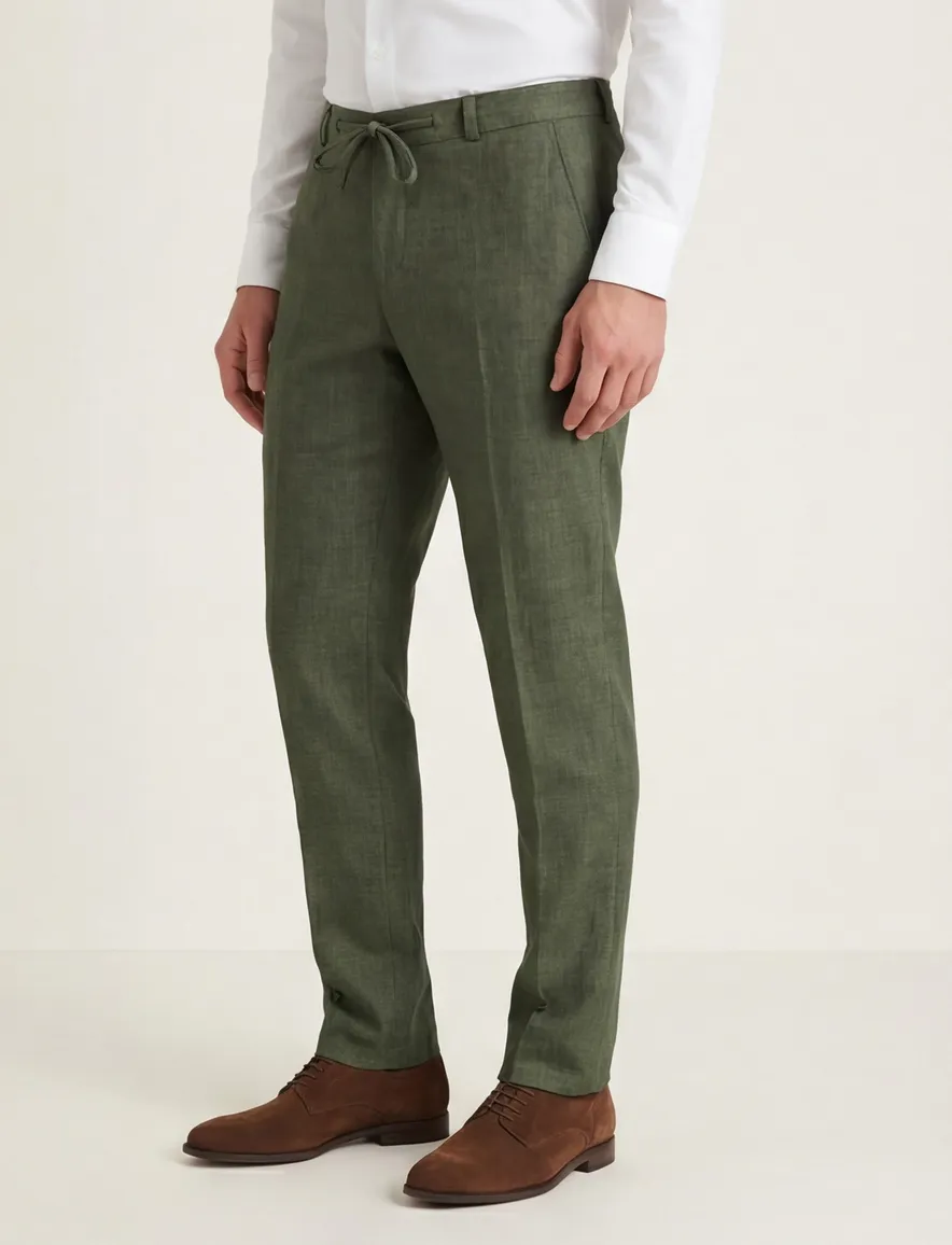 Zuitable pantalon mix en match groen gemêleerd