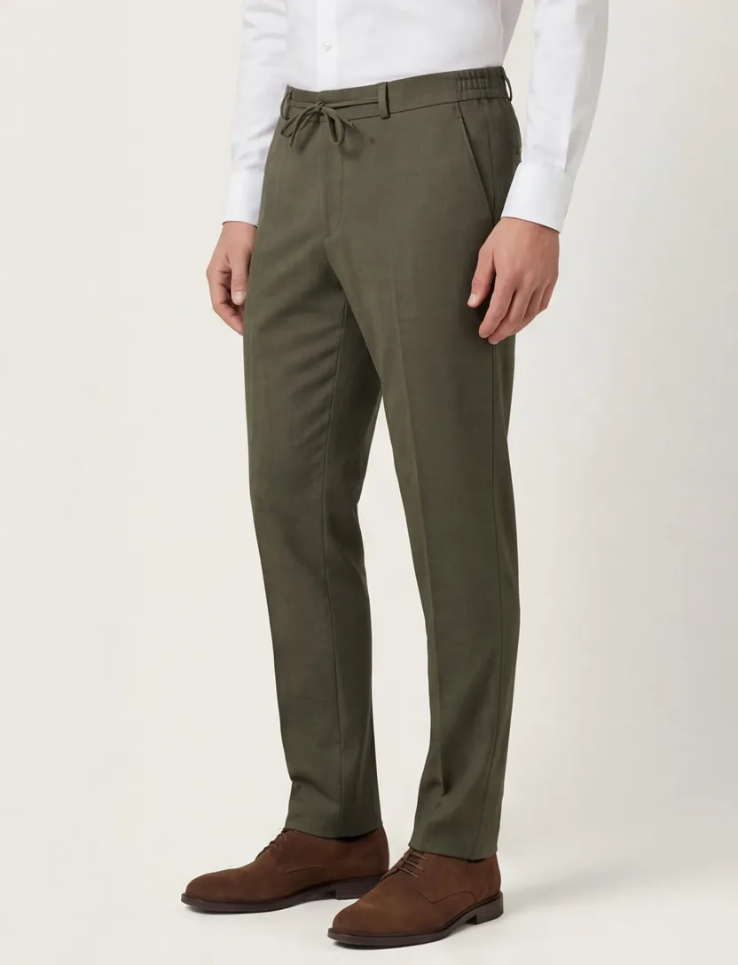 Mix & Match chino Zuitable groen slim fit