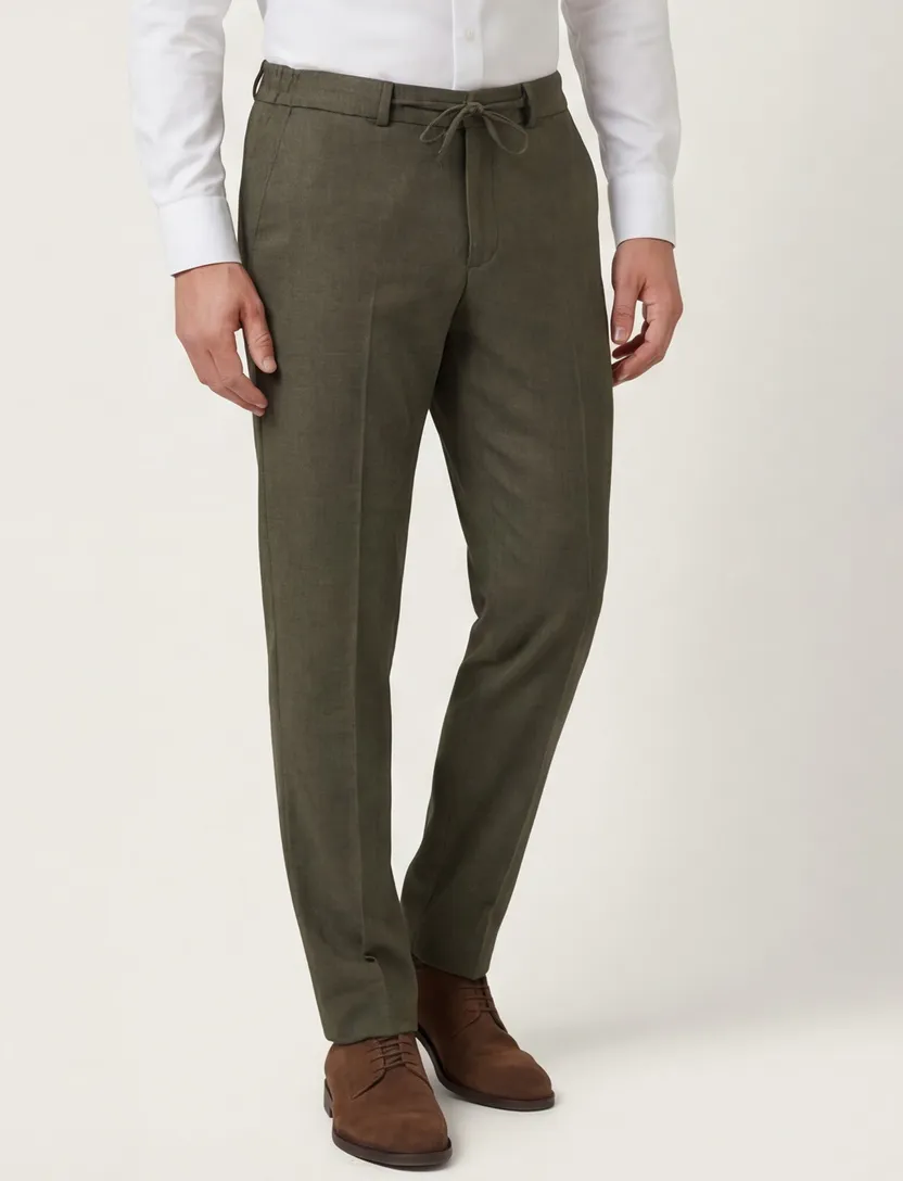 Mix & Match chino Zuitable groen slim fit
