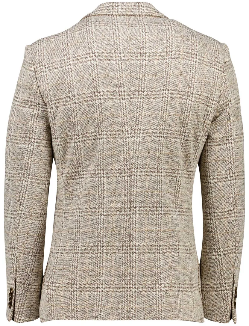colbert Born With Appetite Slim Fit beige geruit