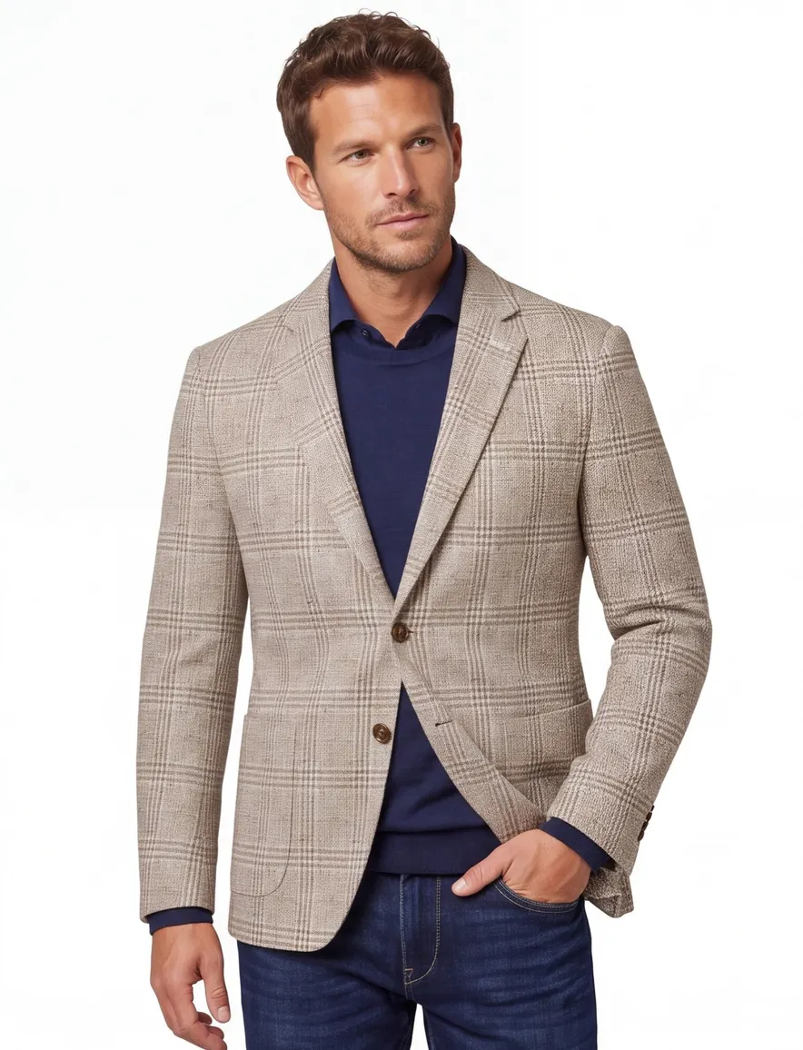 Born With Appetite colbert beige geruit