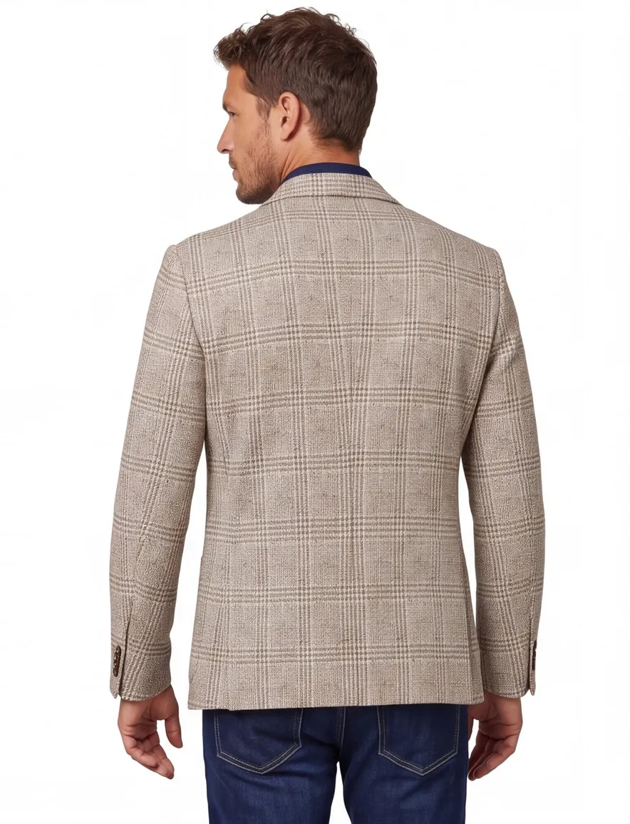 Born With Appetite colbert beige geruit
