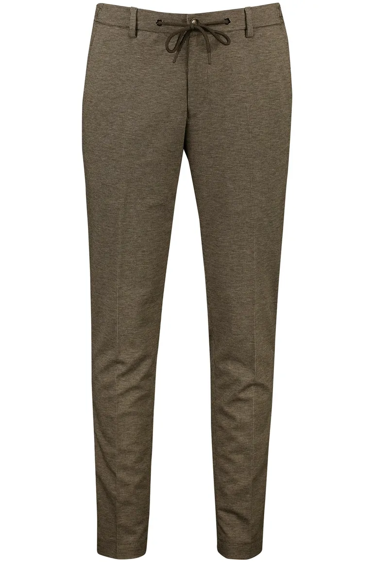 Born With Appetite chino Das Birds Eye Pants bruin polyester geruit
