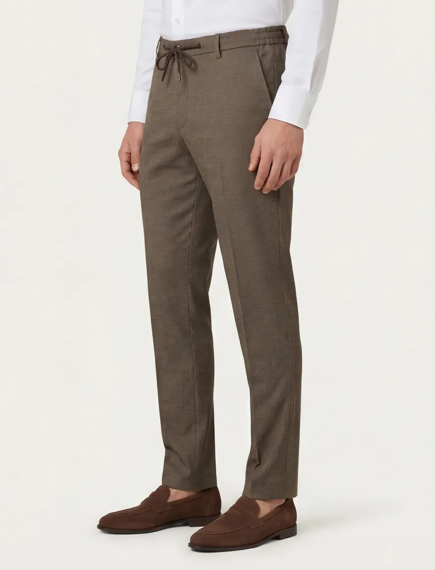 Born With Appetite chino Das Birds Eye Pants bruin geruit