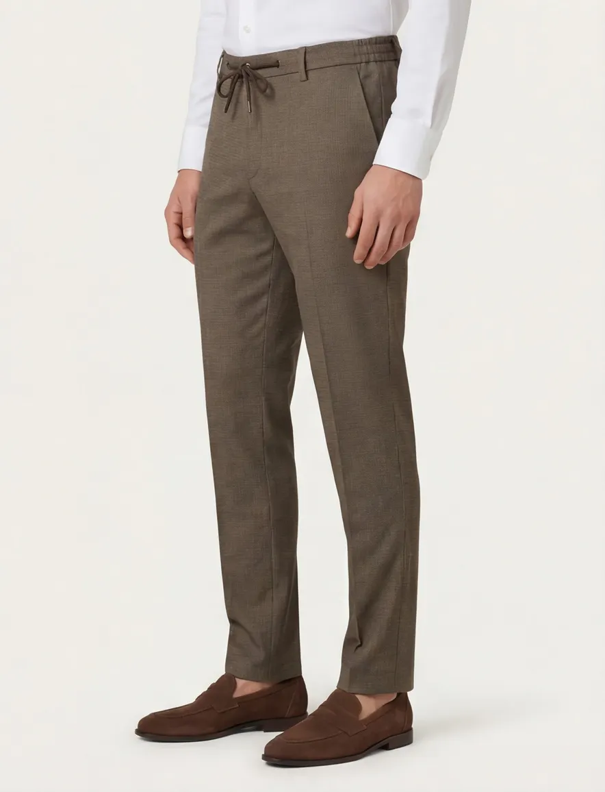 Born With Appetite chino Das Birds Eye Pants bruin geruit