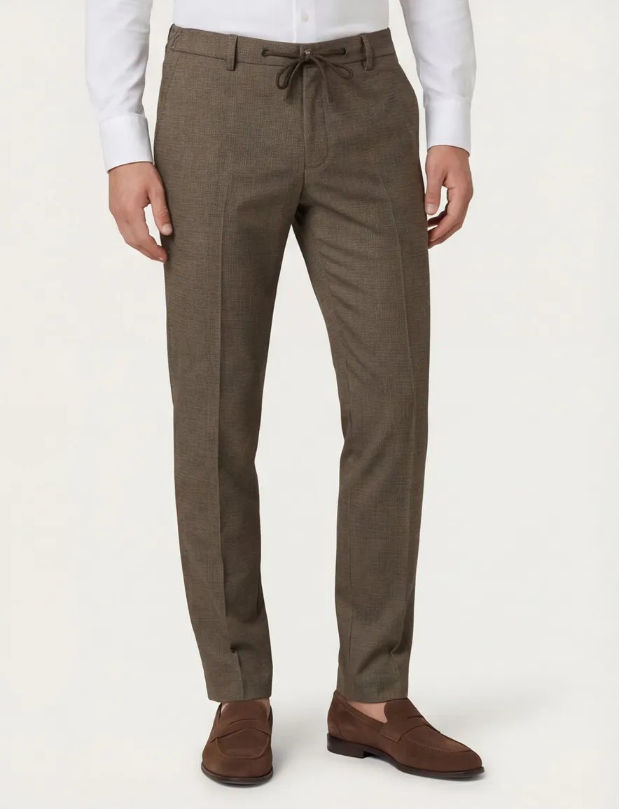 Born With Appetite chino Das Birds Eye Pants bruin geruit