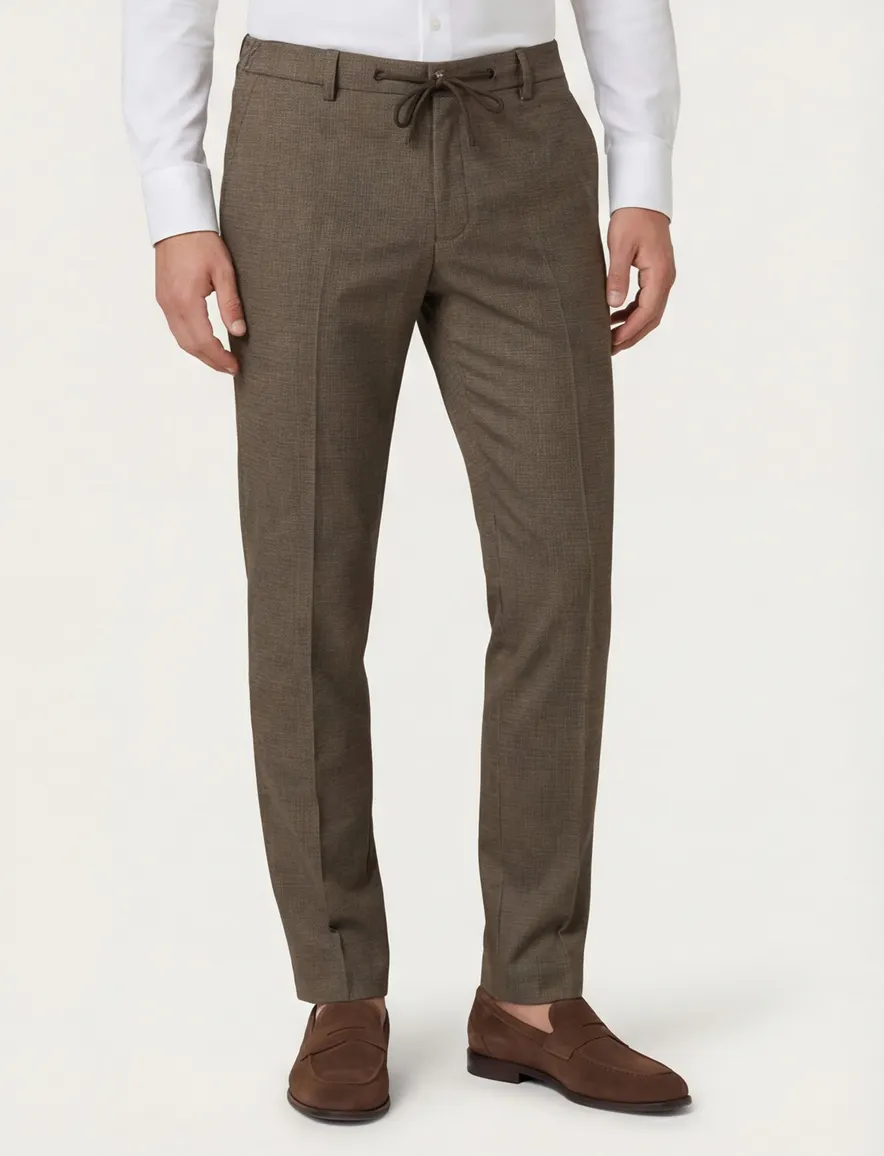 Born With Appetite chino Das Birds Eye Pants bruin geruit
