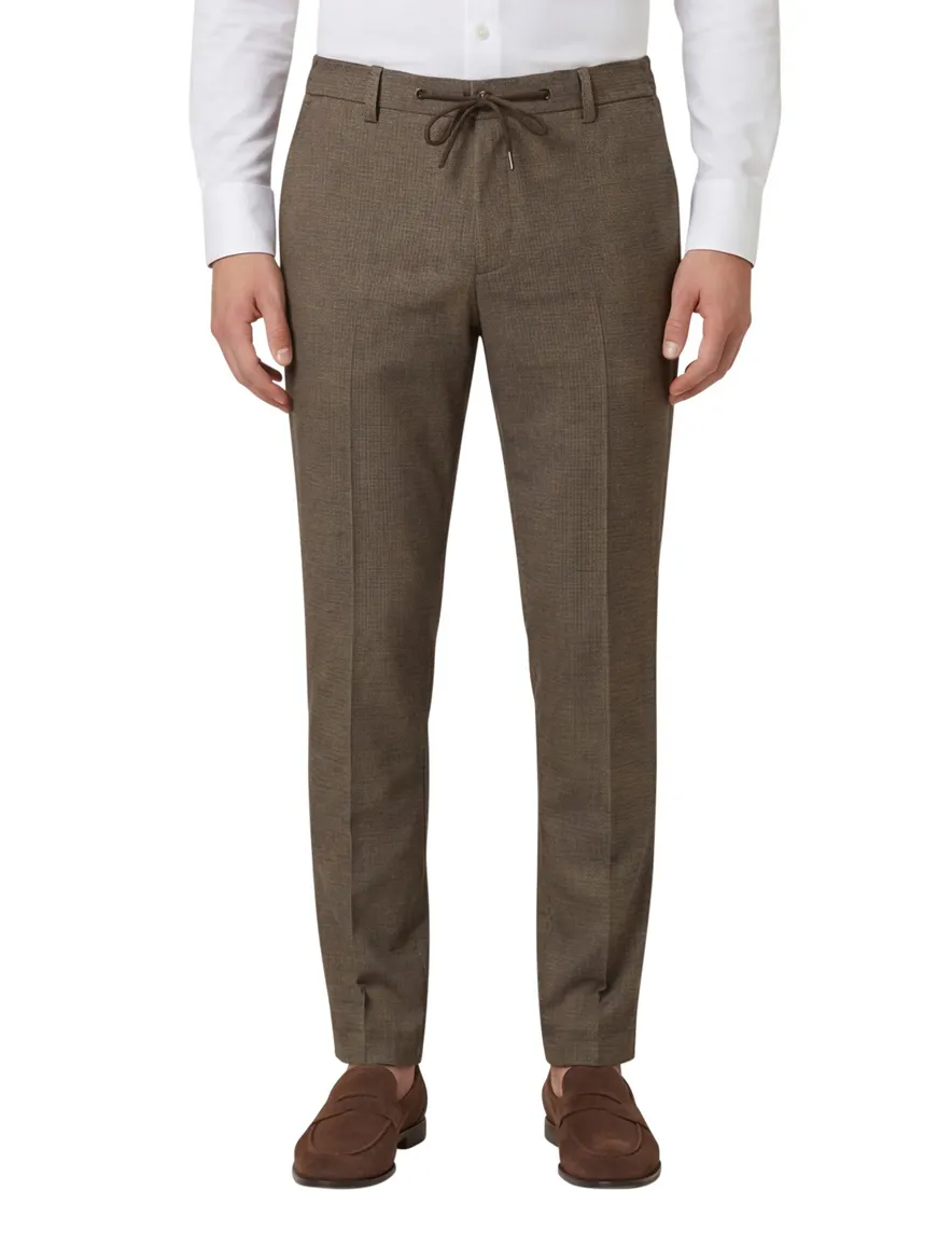 Born With Appetite chino Das Birds Eye Pants bruin geruit