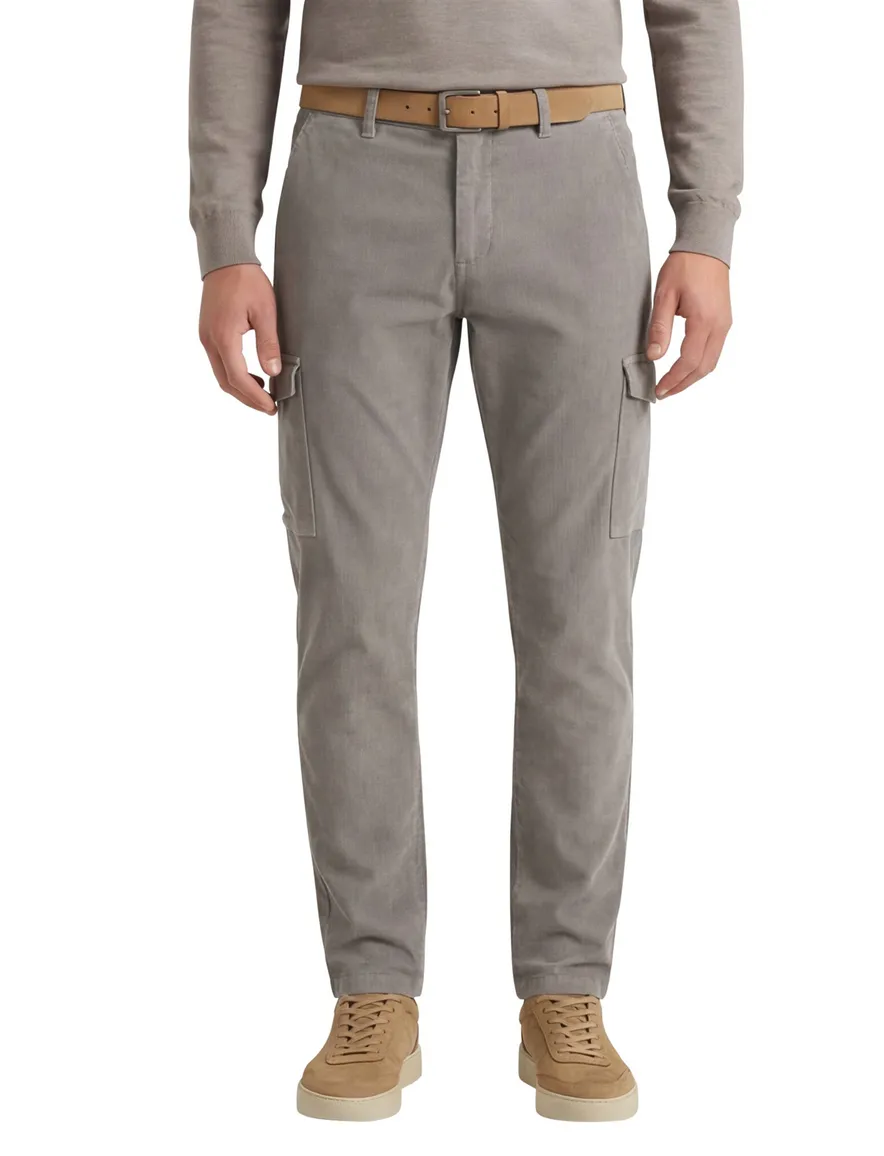 Born With Appetite Eber cargo grijs corduroy effen