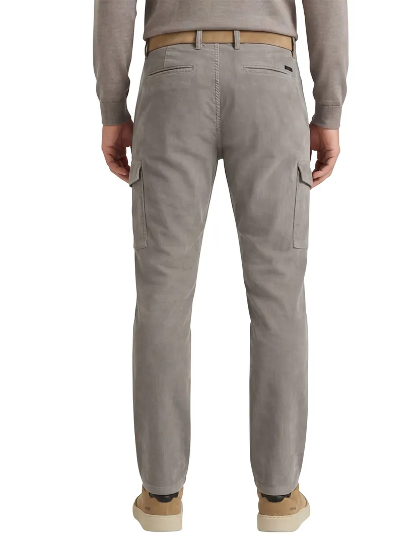 Born With Appetite Eber cargo grijs corduroy effen