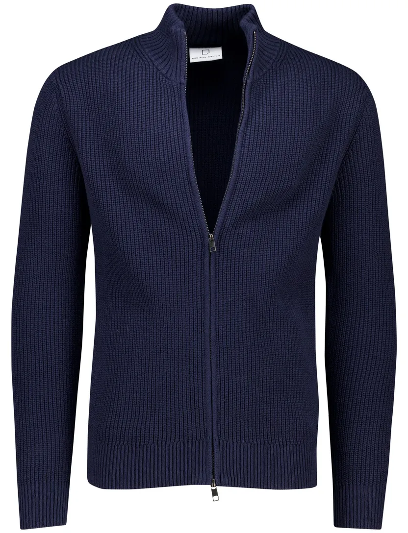 vest Born With Appetite Allvar donkerblauw katoen wol