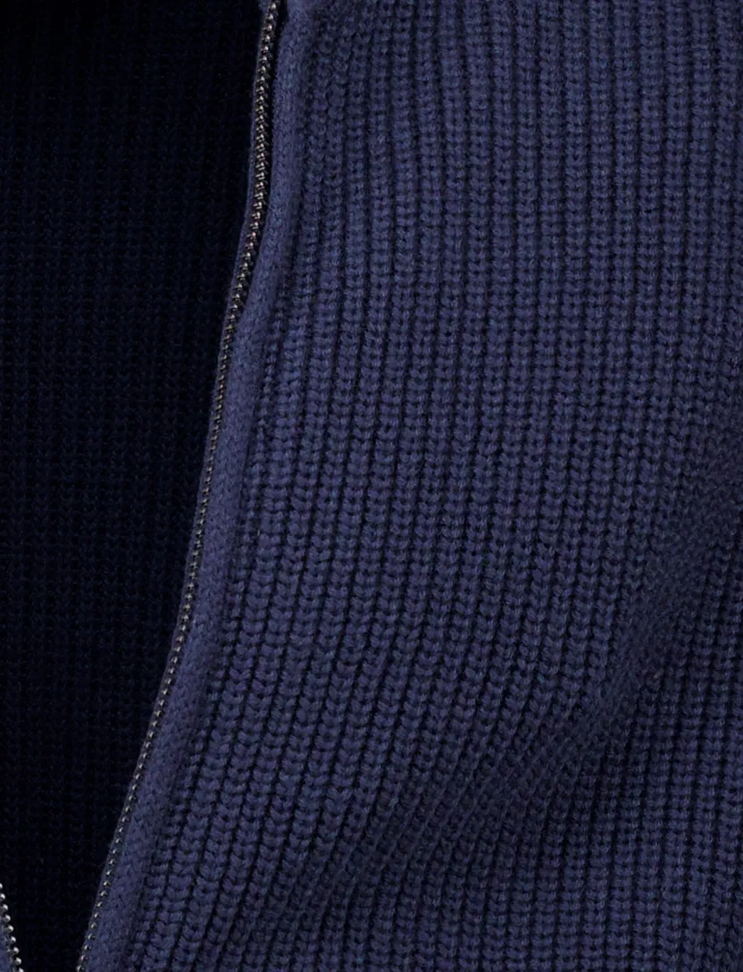 vest Born With Appetite Allvar donkerblauw katoen wol