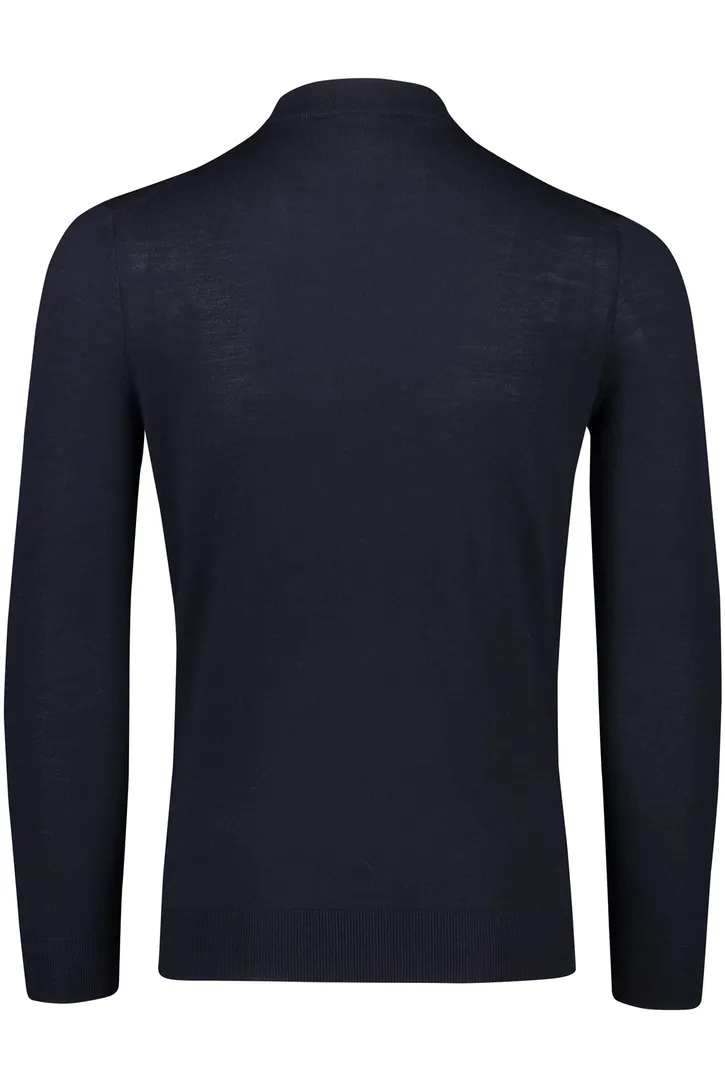 trui Born With Appetite donkerblauw turtle neck
