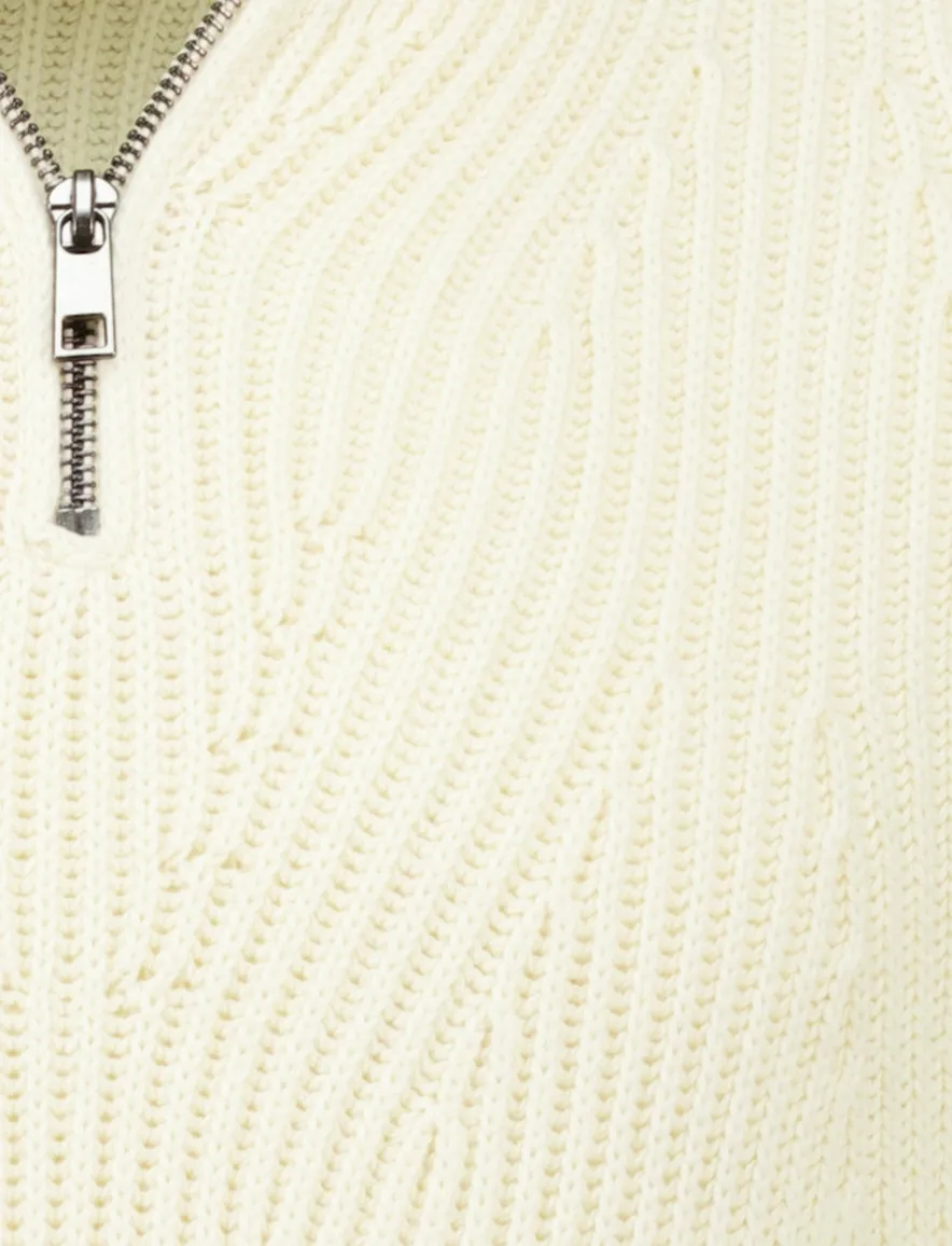 Born With Appetite halfzip trui Rigo beige