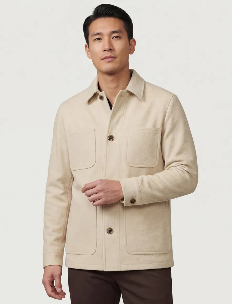 Born With Appetite overshirt beige met knopen
