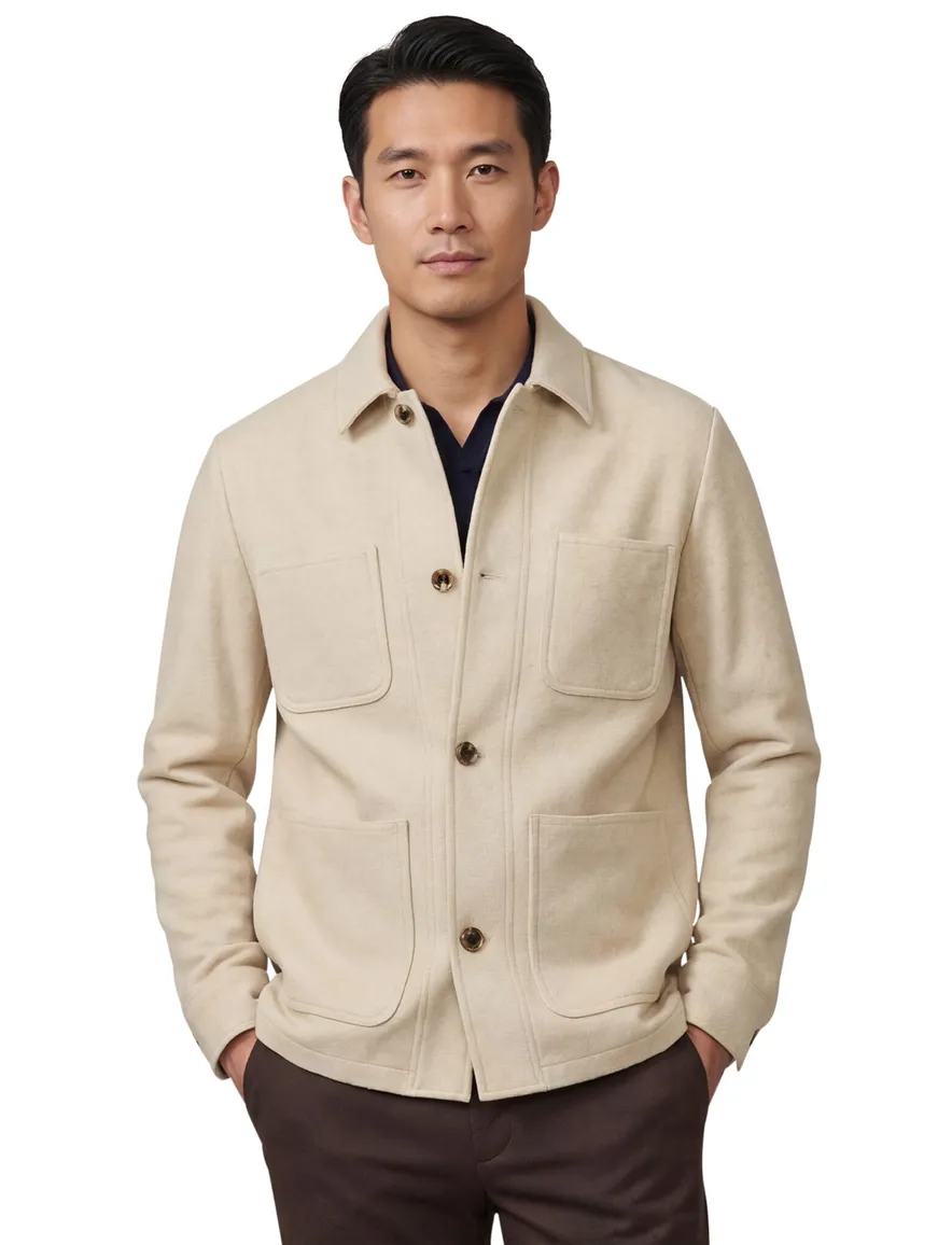 Born With Appetite overshirt beige met knopen